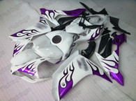 2007 2008 Yamaha YZF R1 white color purple flame fairing.