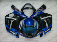 2003 2004 Kawasaki Ninja ZX-6R blue and black fairing kit
