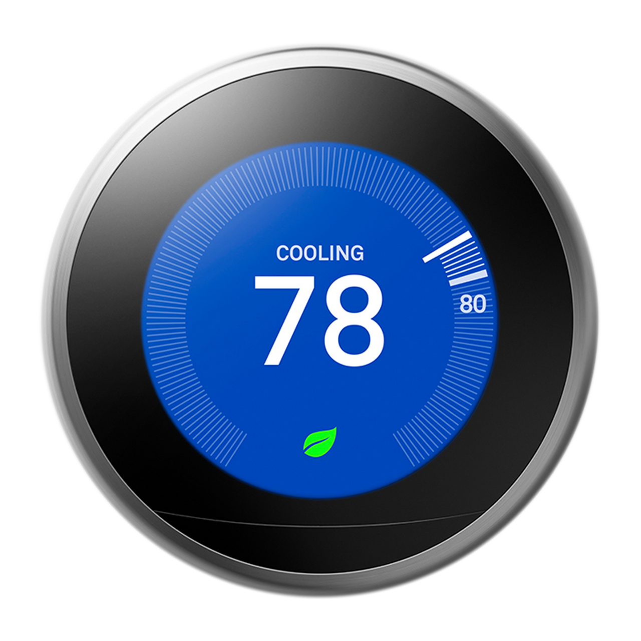 Nest Learning Thermostat set to 78° cooling