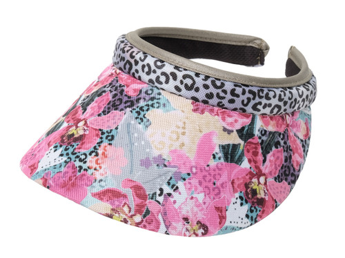 Orchid Cheetah Slide-On Visor