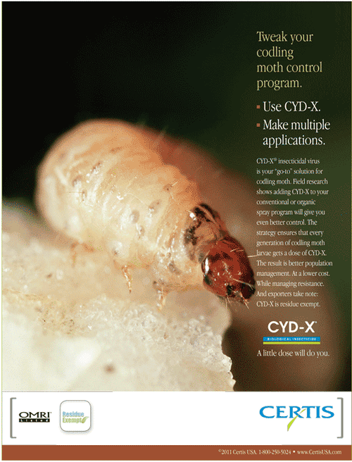 CYDX Codling Moth Control an Insecticidal Virus Biological Insecticide