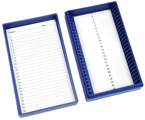 25 Place Microscope Slide Box - Heathrow Scientific