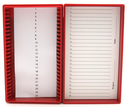 25 Place Microscope Slide Box - Heathrow Scientific