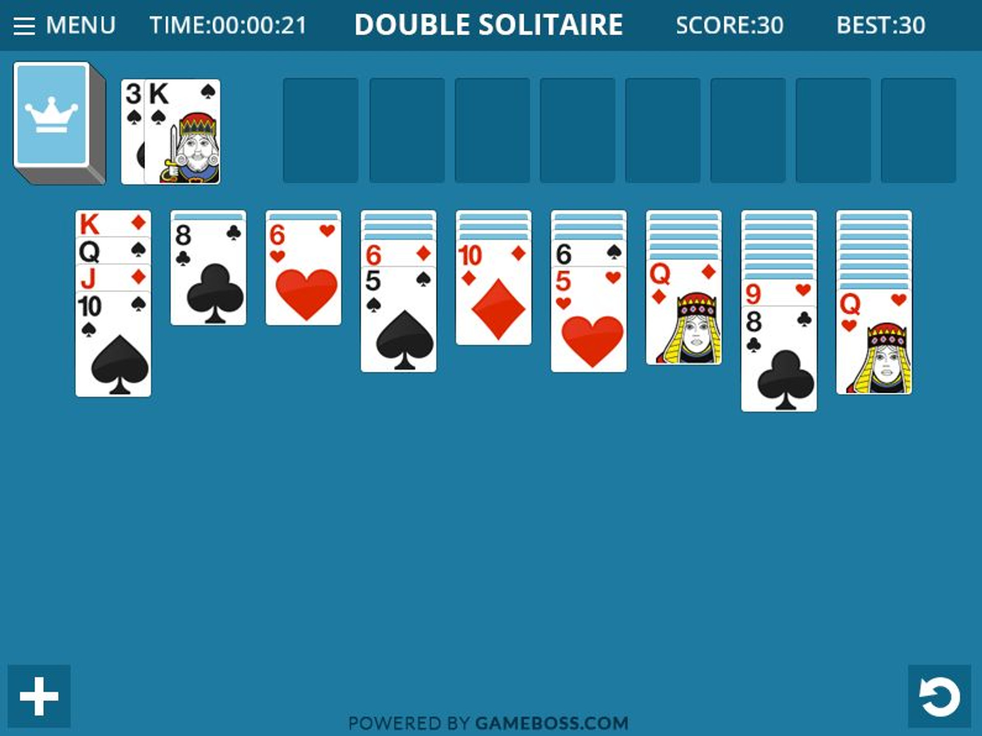 free online double klondike solitaire games