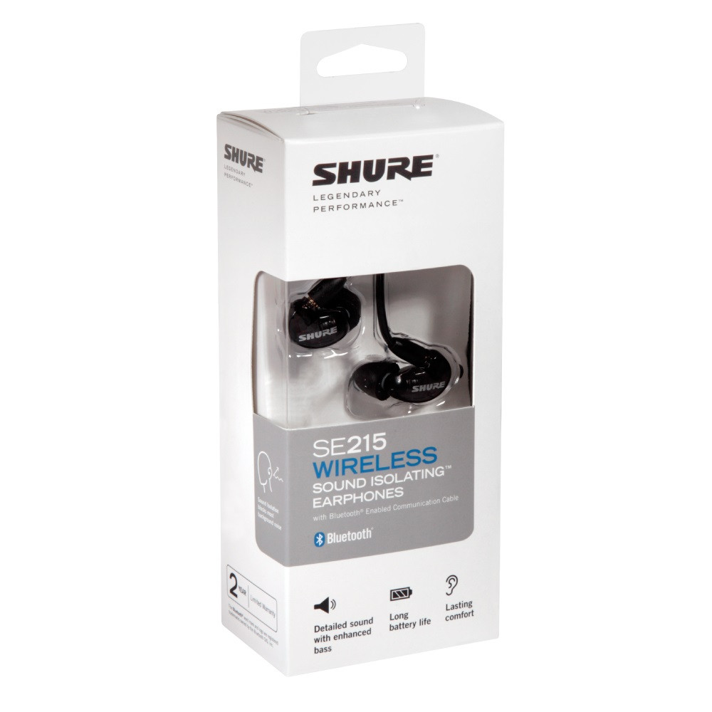 Shure SE215 Negro - Audífonos In-Ear Wireless Bluetooth - AUDIOPHILE STORE