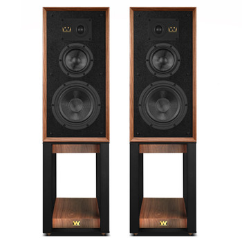 Wharfedale Super Linton Parlantes Bookshelf con Estantes (par) - Nogal