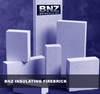 BNZ Materials 9 x 4.5 x 3 - 2.5" 2300°F #1 Wedge Insulating Firebrick - 10ct 