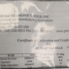 Gilmore Diamond Tools 81.83 HRA Certified Rockwell Hardness Testing Block