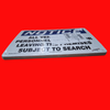 NSI 29813 P1014 Notice All Vehicles And Personnel Entering Or Leaving The Premises Subject To Search OSHA Safety Sign 10"x14" , Plastic, Pack of 10