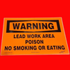 Northern Safety 29866 V1014 Warning Lead Work Area Poison No Smoking Or Eating Safety Sign 10"x14", Adhesive Vinyl