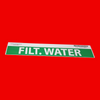 1.25"H x 9"L .0045 (4.5 mil) Filt. Water Green Pressure Sensitive Vinyl Pipe Marker Pack of 90