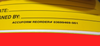 Accuform 03699469-001 6" x 3.5" Yellow and Black Barricade Safety Tags Pack of 25