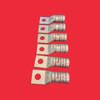 Panduit LCA500-58-6 Pan-Lug Copper 1 Hole Straight Tongue Compression Lug - 6pk