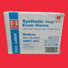 Basic WMPF 3002 Synthetic Vinyl Exam Gloves, Size Medium, Powder-Free, Latex-Free Box of 1,000
