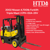 2002 Nissan 4,700lb Forklift | Triple Mast | CPH-02A-25V