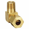 Parker Extended Male Elbow, 90 Degrees, 3/8 in Tube Size, 1/4 in Pipe Size - Pipe Fitting, Metal, PK 10