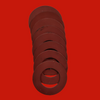 2" Pipe Size Red Rubber Gasket 31947419, Pack of 8