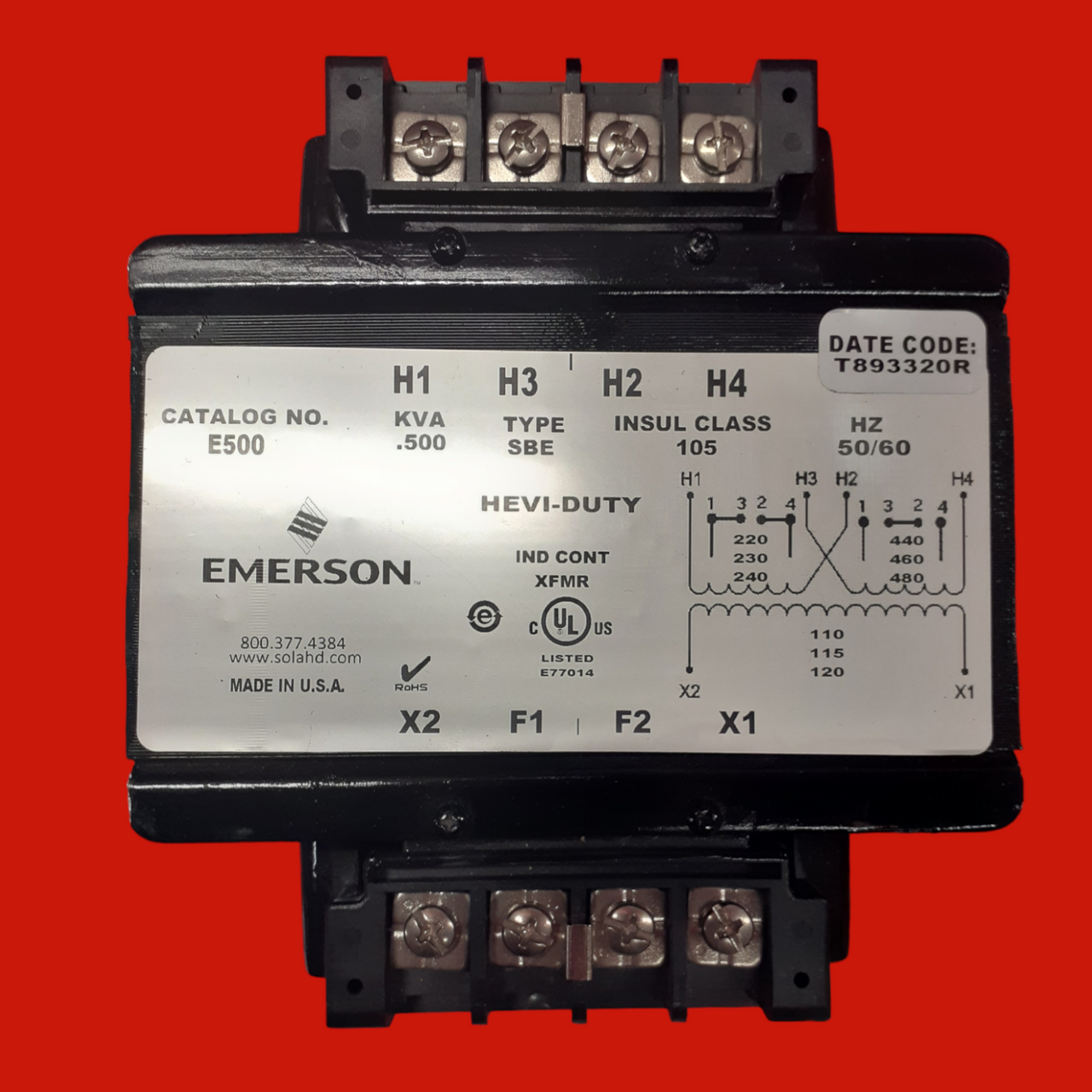 Emerson SolaHD E500 Transformer