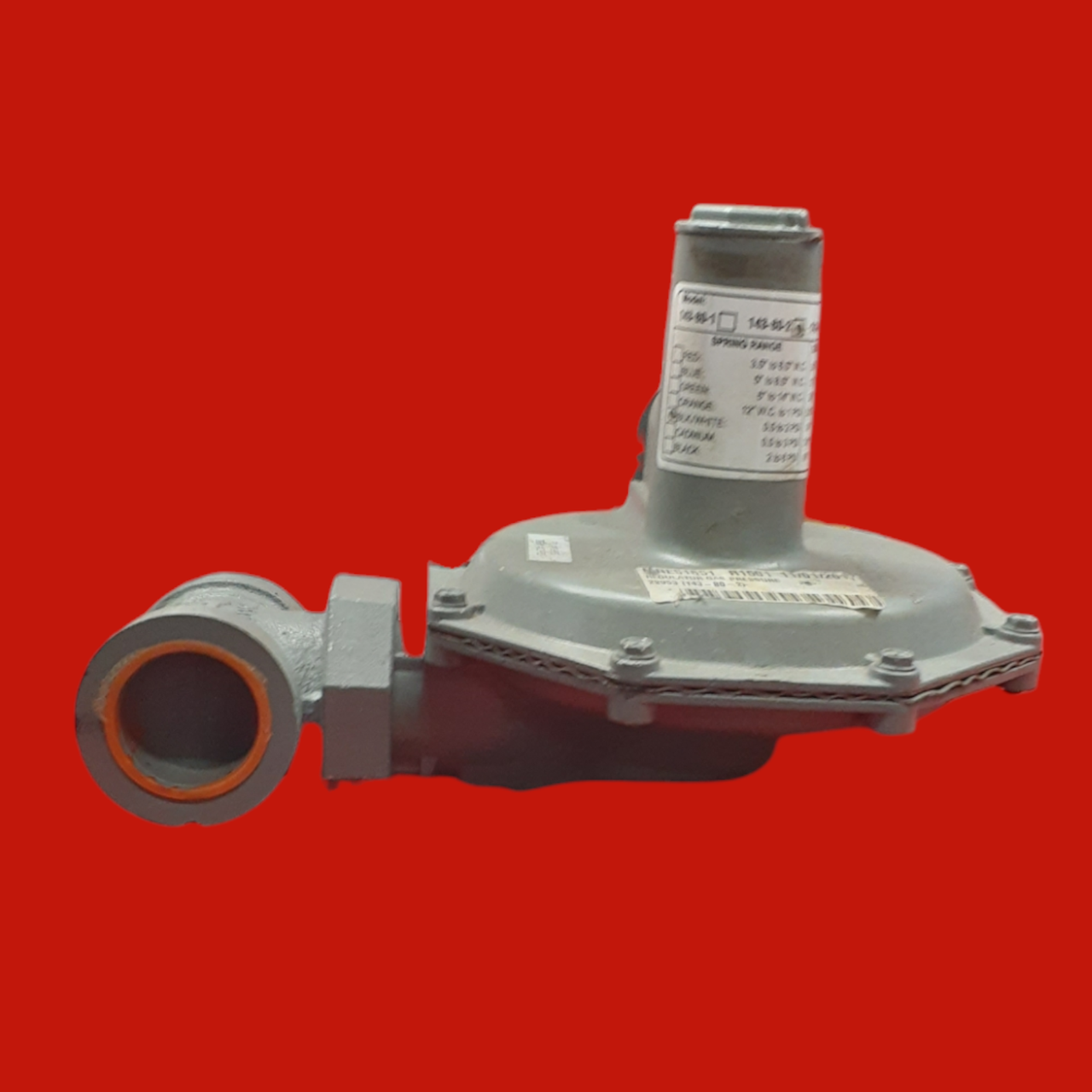 Sensus 143-80-2, 1 1/4" NPT  Black/White Spring Regulator