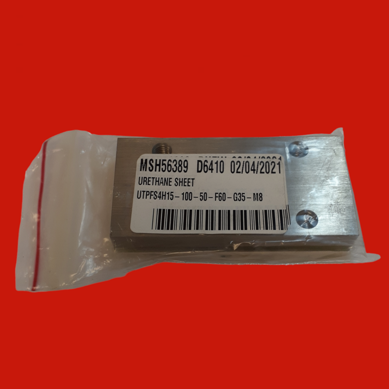 Misumi UTPFS4H15-100-50-F60-G35-M8 Urethane Sheet with Metal Plate