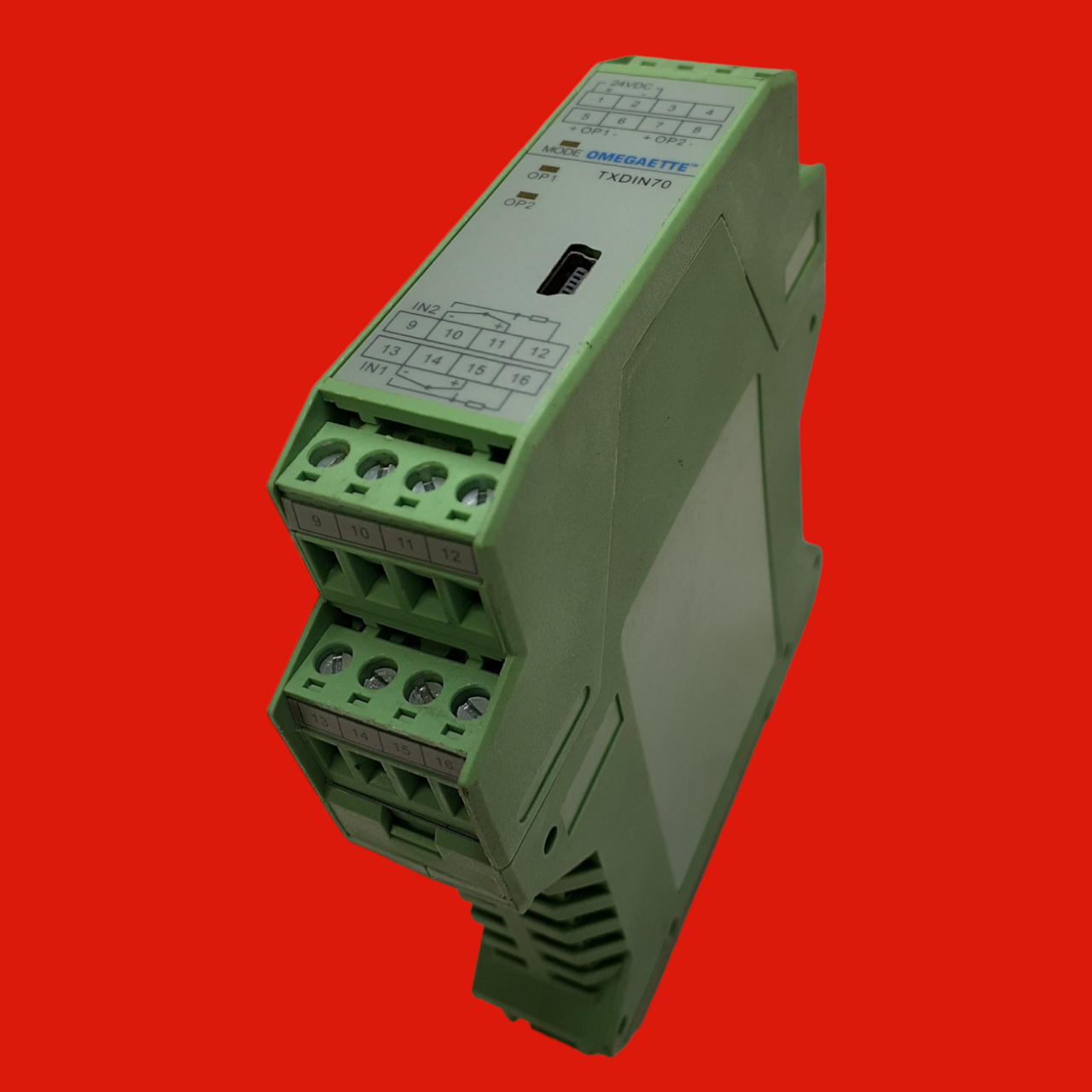 Omega Dual DIN Rail Temperature Transmitter w/ Programmable Inputs, TXDIN70