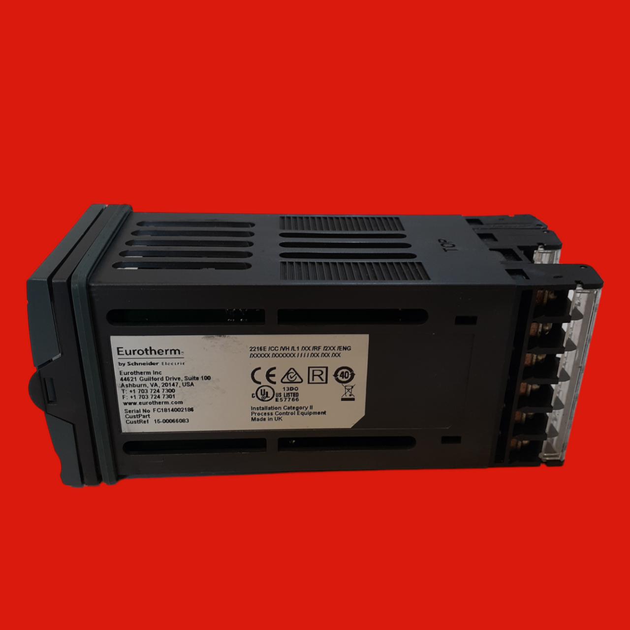 Eurotherm 2216e Temperature Controller/Programmer, 2216E/CC/VH//L1/XX/RF/2XX/ENG/XXXXX/XXXXXX/////XX/XX/XX