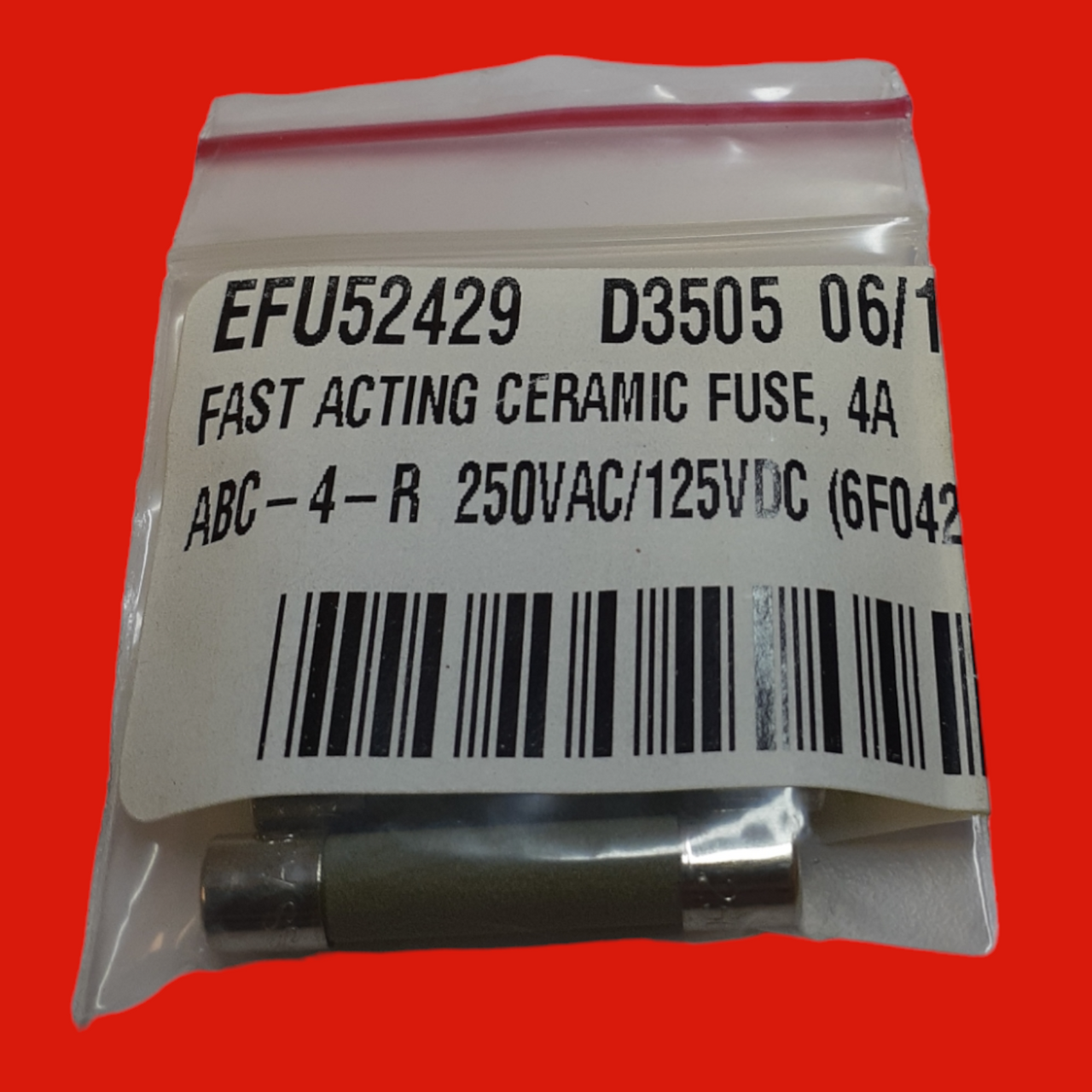 Bussmann ABC-4-R 250V Ceramic Fuses, Pack of 5