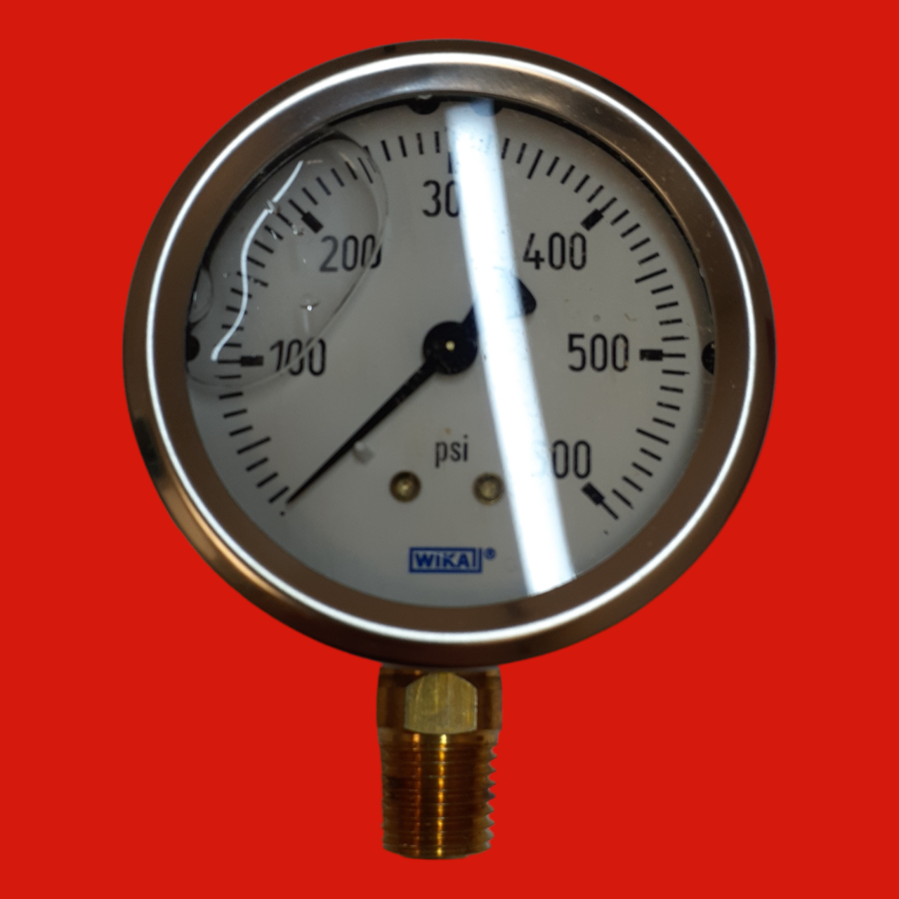 Wika 9767118 Type 213.53 Pressure Gauge - 0 - 600 psi - 2-1/2", 1/4" NPT