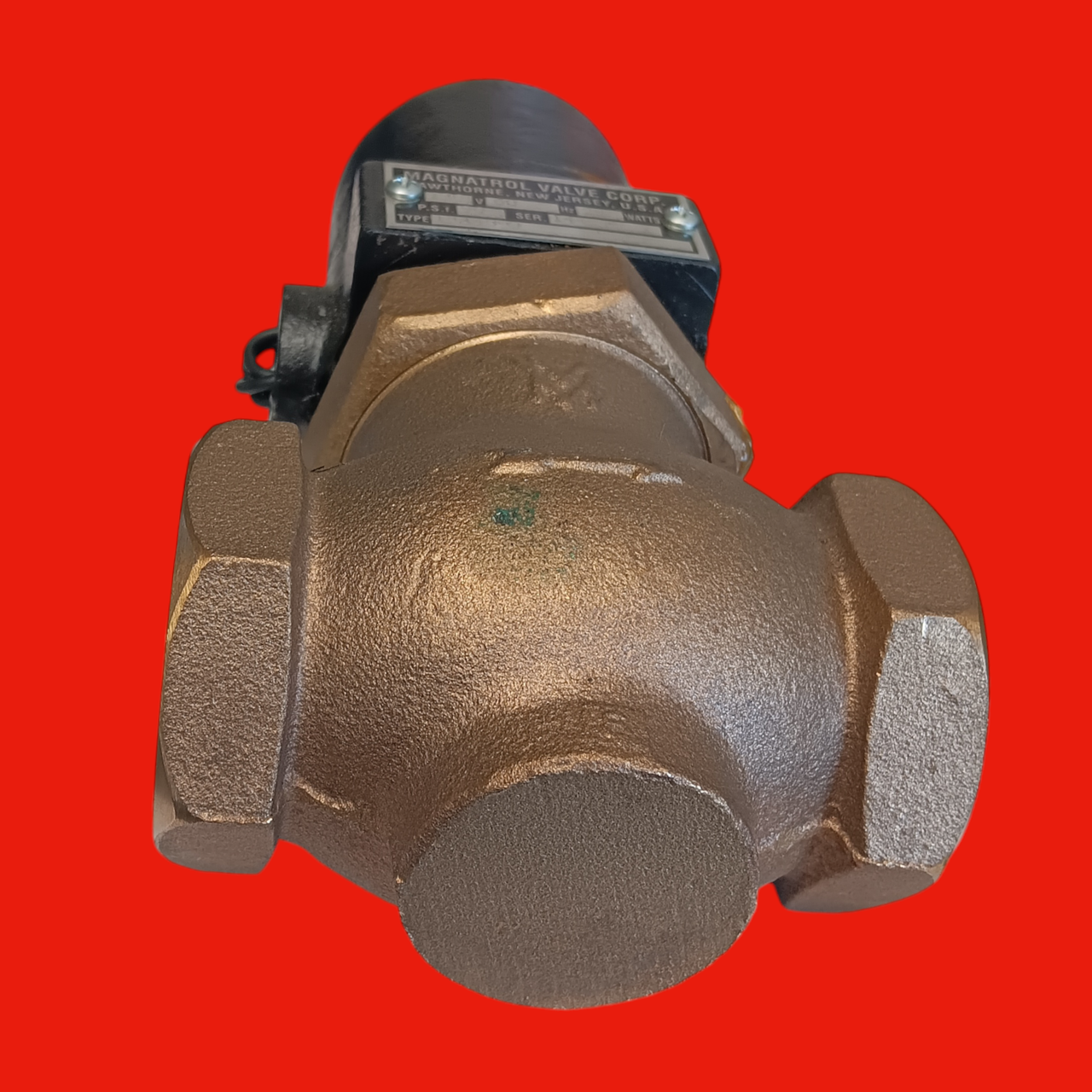 Magnatrol Valve Corp. 18A45-0 Bronze Solenoid Valve, 1-1/4" NPT, Full Port, Normally Closed
