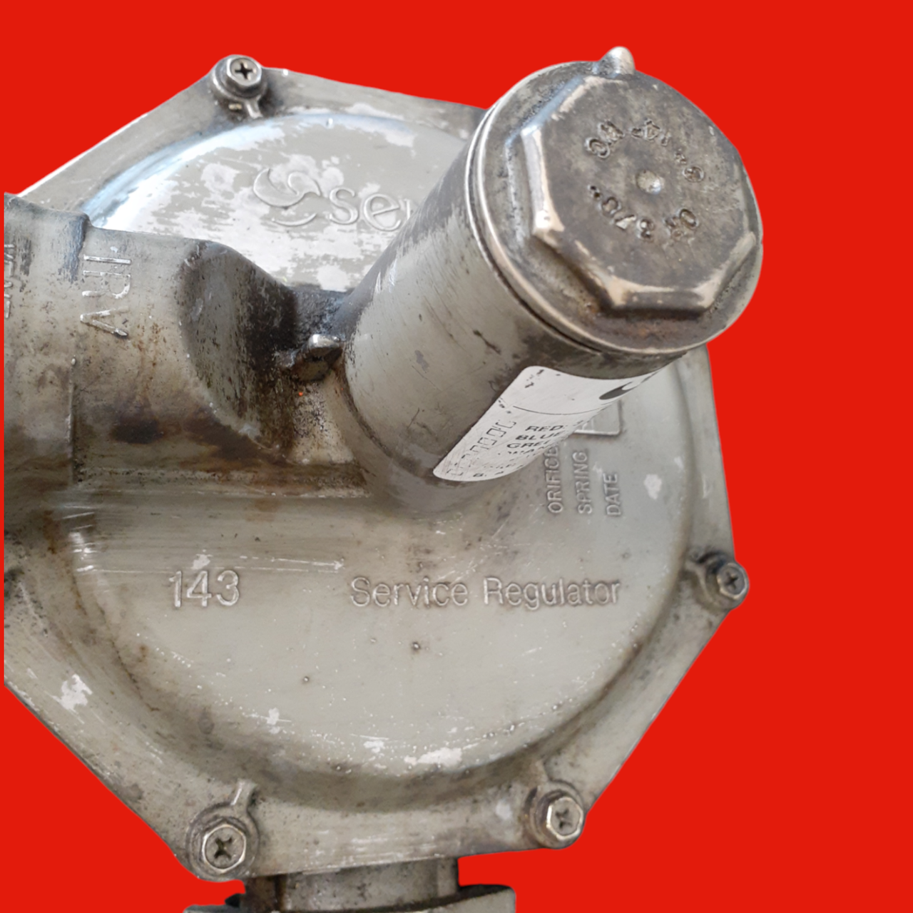 Sensus Service Regulator 1", Red Spring 6-14" W.C., 143-80 