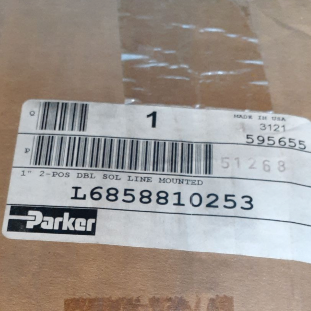 Parker L6858810253 Valvair II Double Solenoid Single Subbase Plug-in Valve