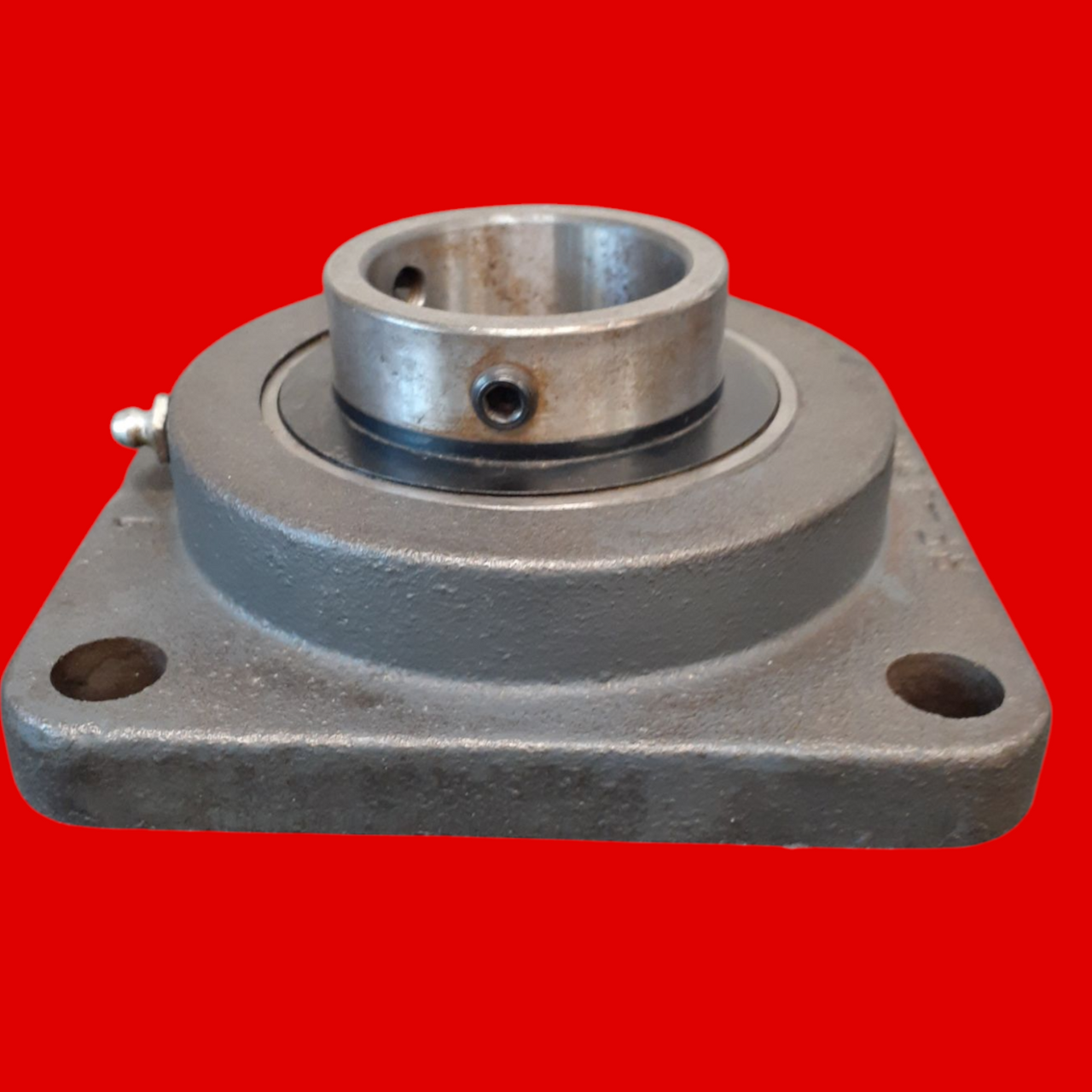 Browning VF4S-231 Mounted Cast Iron Four Bolt Flange Ball Bearing - 52100 Bearing Steel, Black Oxided Inner - Setscrew Lock