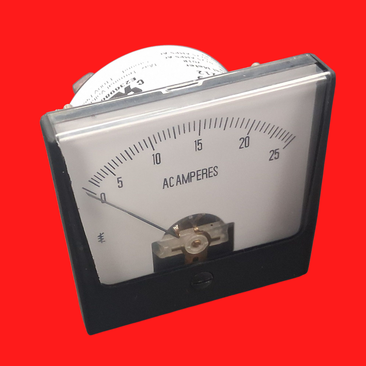 Rish Vista 12G379 Analog Panel Meter 0-25 AC Amperes