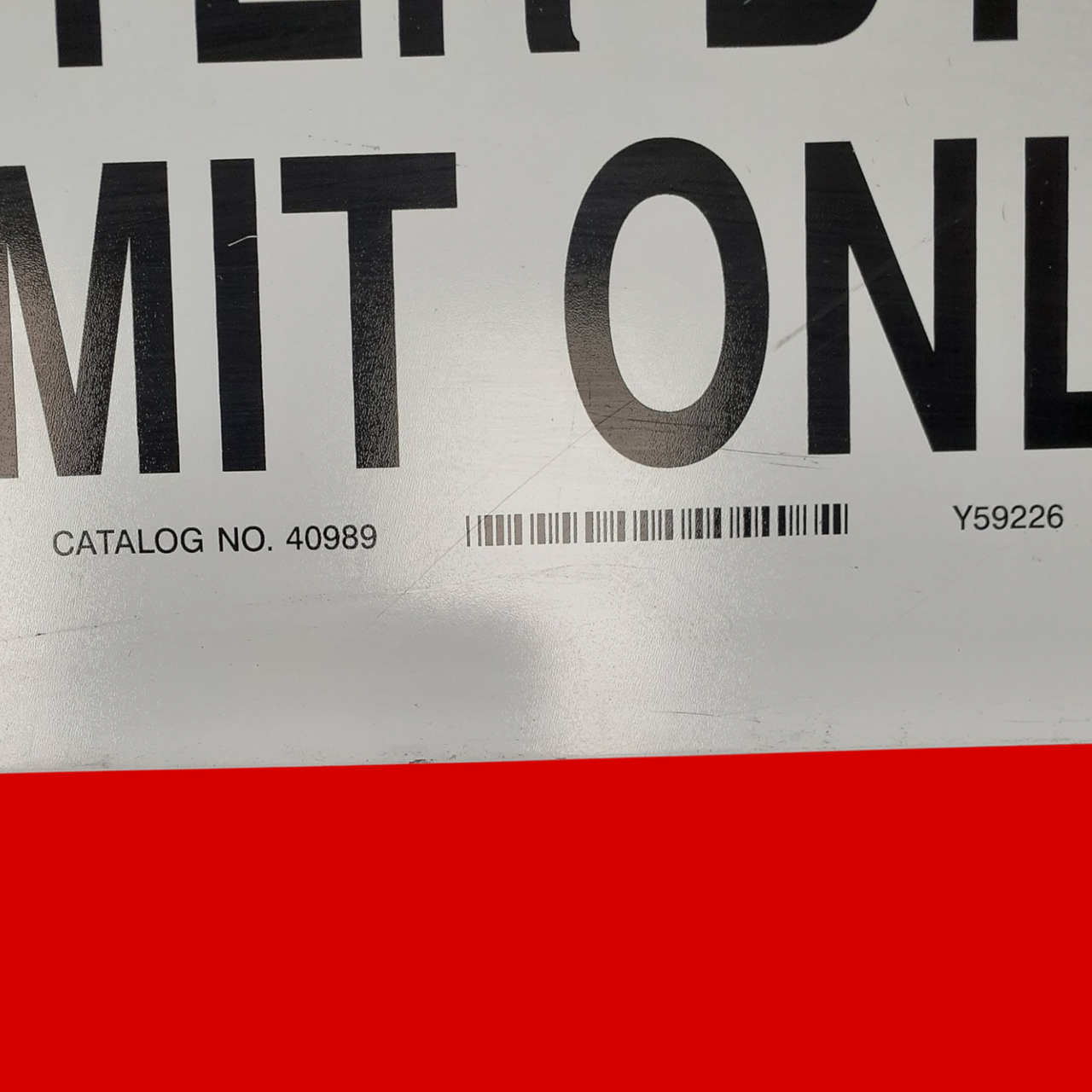 Brady 10" x 14" Aluminum "DANGER Confined Space Enter By Permit Only" Sign, 40989