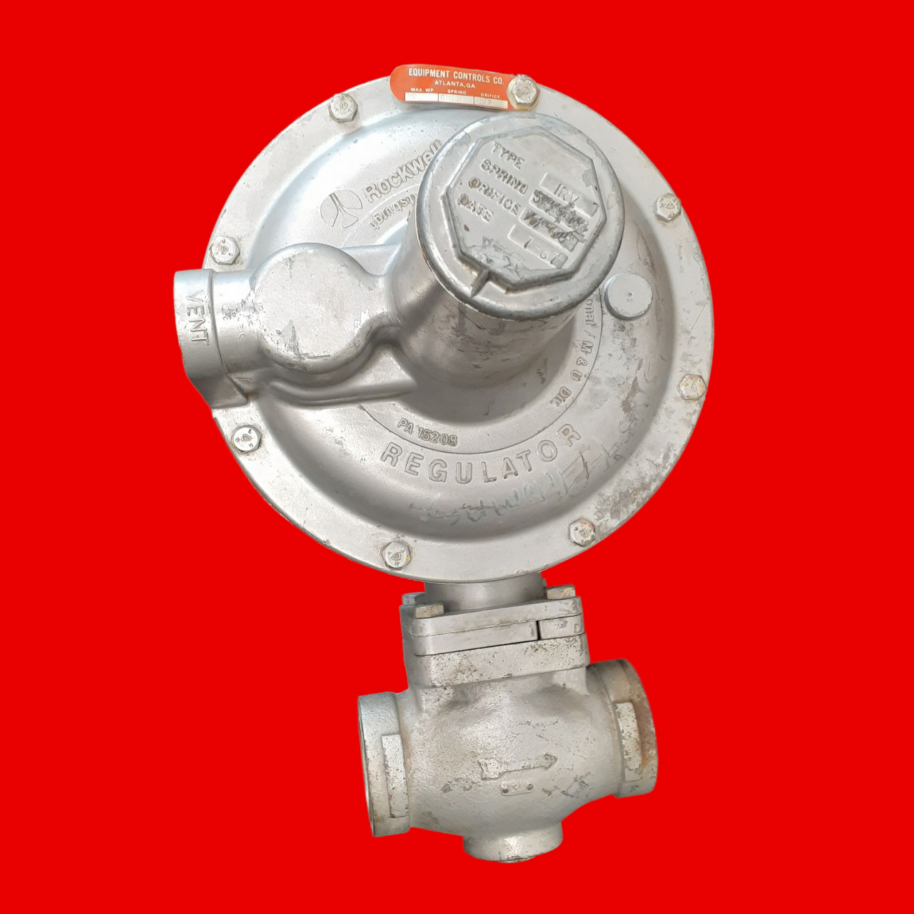 Rockwell IRV Regulator, 1-1/2" NPT, Green Spring, 243-8