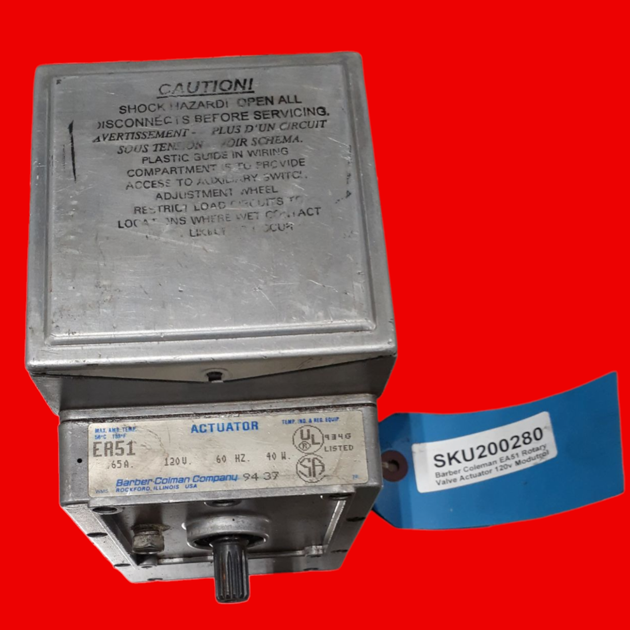 Barber Coleman EA51 Rotary Valve Actuator 120v Modutrol 
