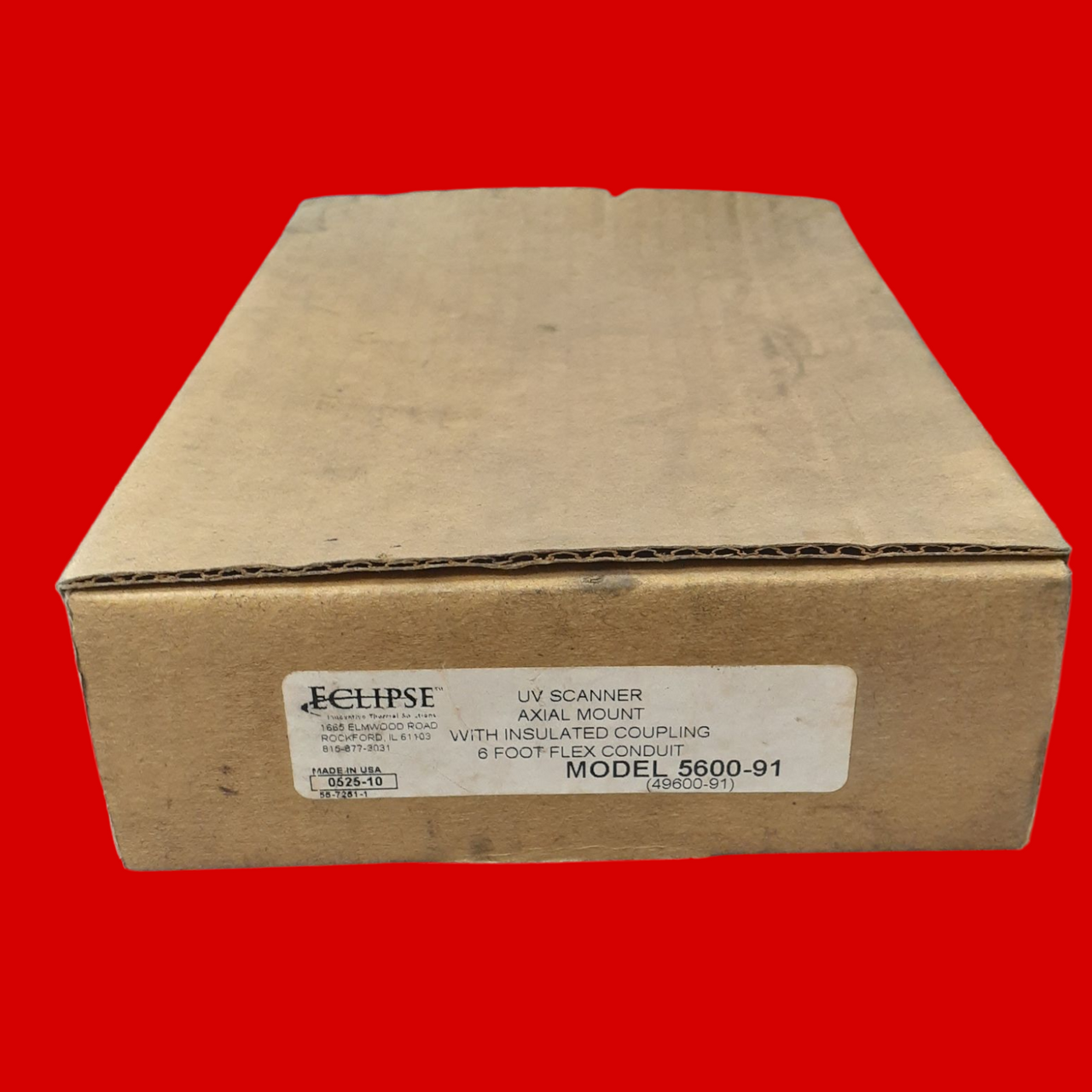 Eclipse 5600-91 (49600-91) UV Scanner, Axial Mount with Insulated Coupling, 6 ft Flex Conduit
