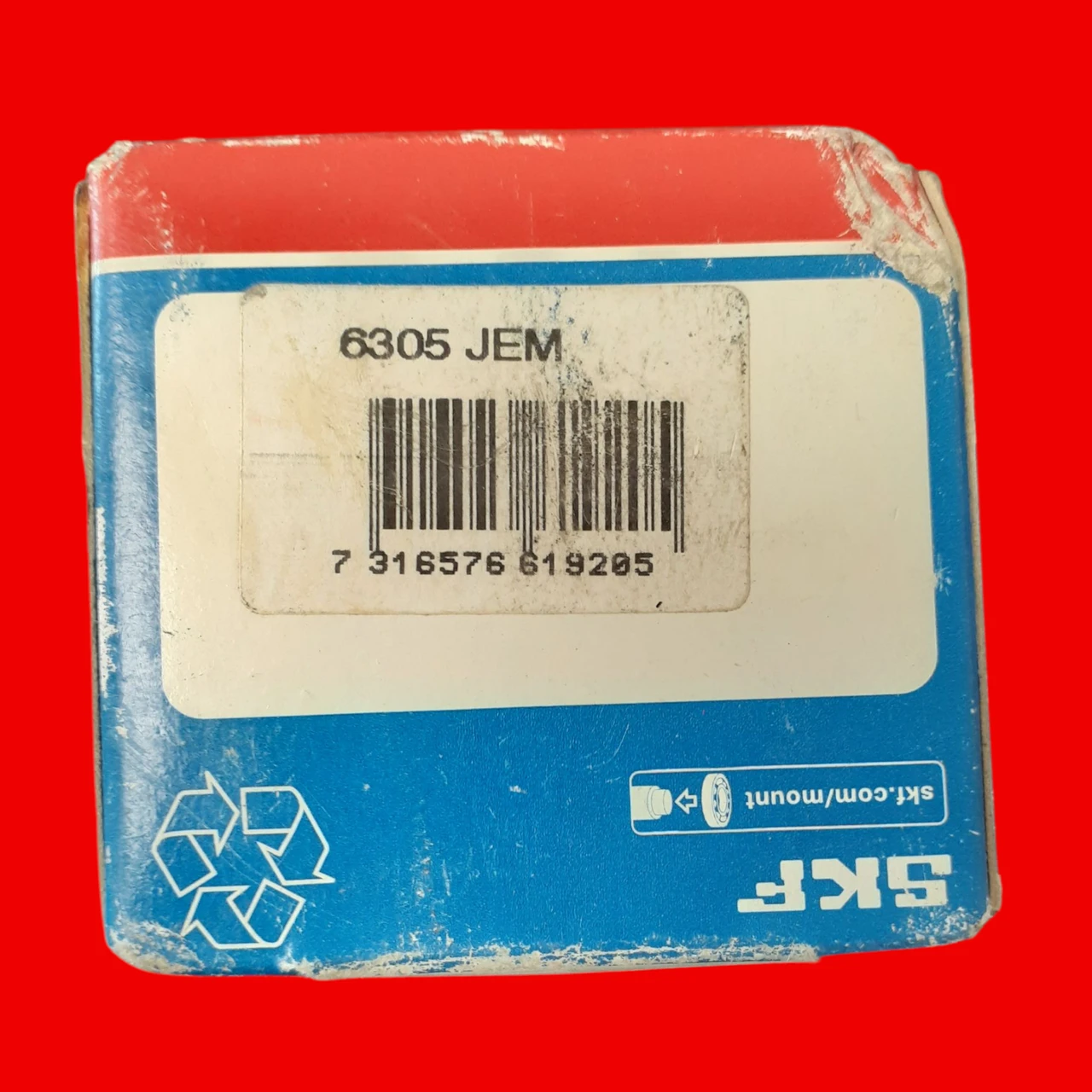 SKF 6305 JEM Deep Groove Ball Bearing, 0.98 in Bore