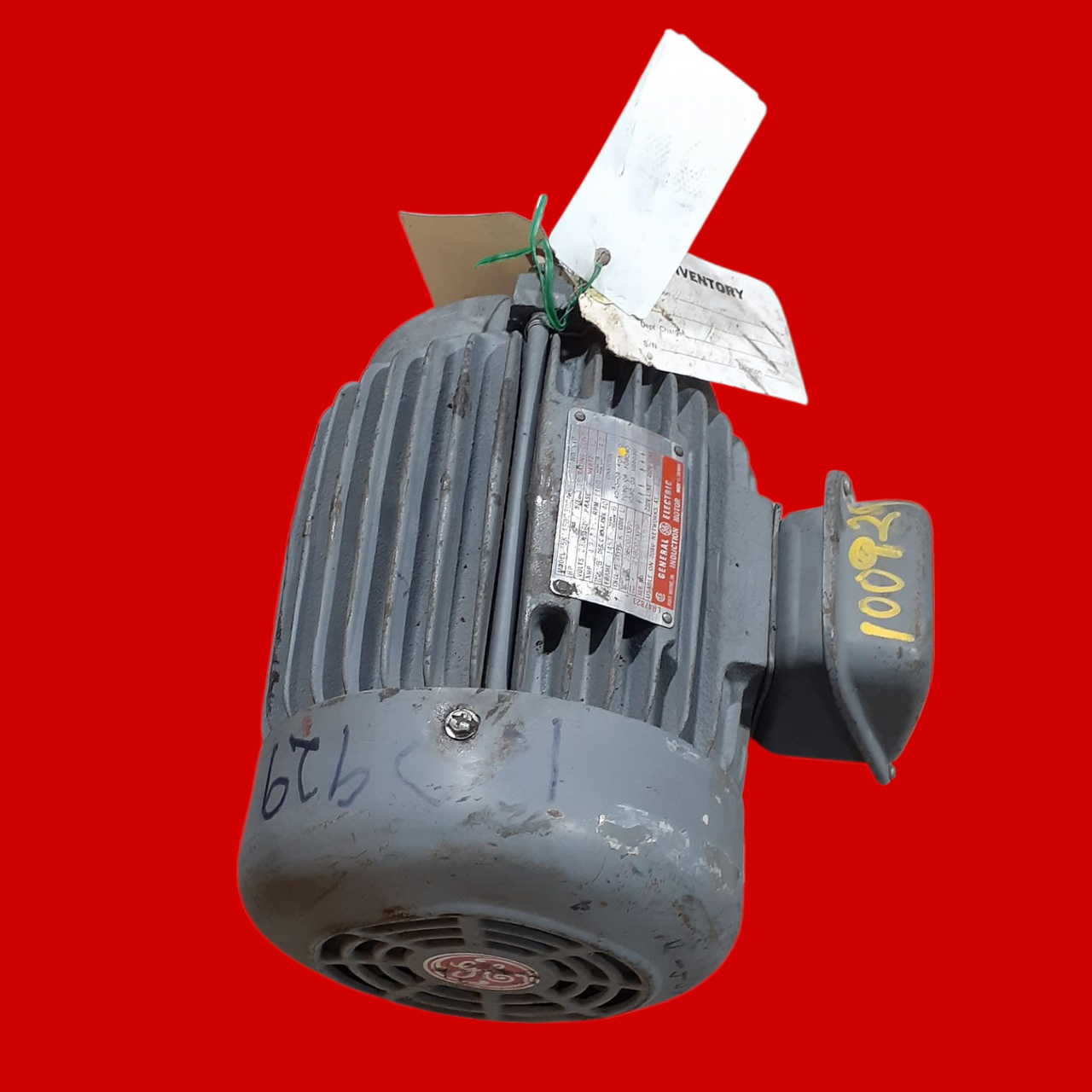 General Electric Induction Motor, 1 HP, 230/460V, 3 PH, 1160 RPM, 145T Frame, 5K145BC302A