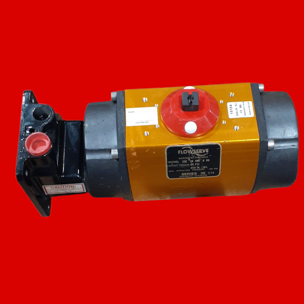 Worcester Controls Flowserve Series 39 Pneumatic Actuator, 25E 38 SNZ 6 R6