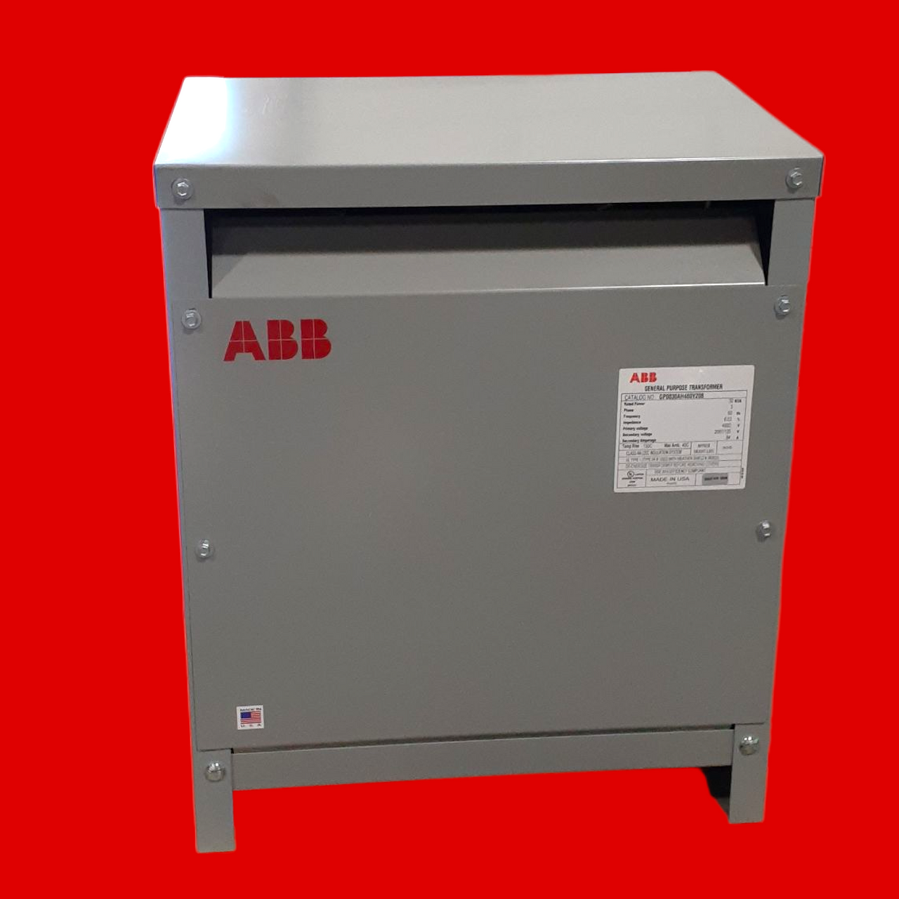 ABB GP0030AH480Y208 Dry Type General Purpose Transformer, 30 KVA
