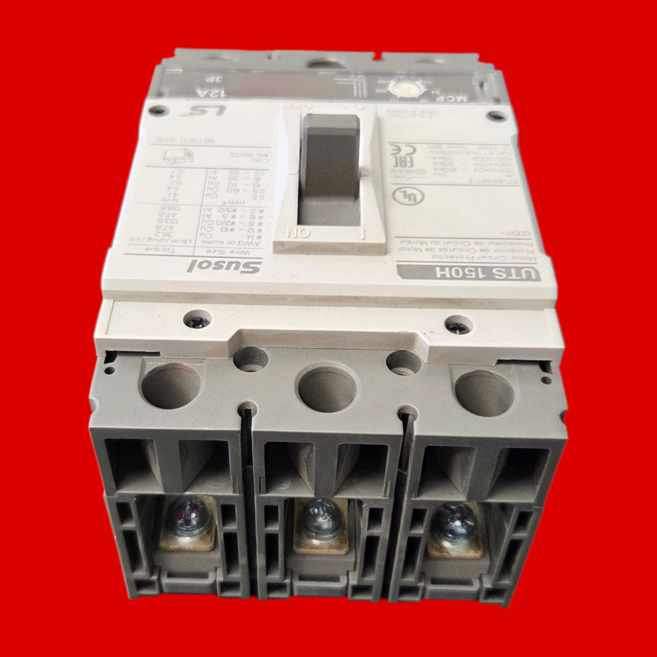 LS Electric MCCB Circuit Breaker, 12A - UTS150H MCP 12A 3P LL UL