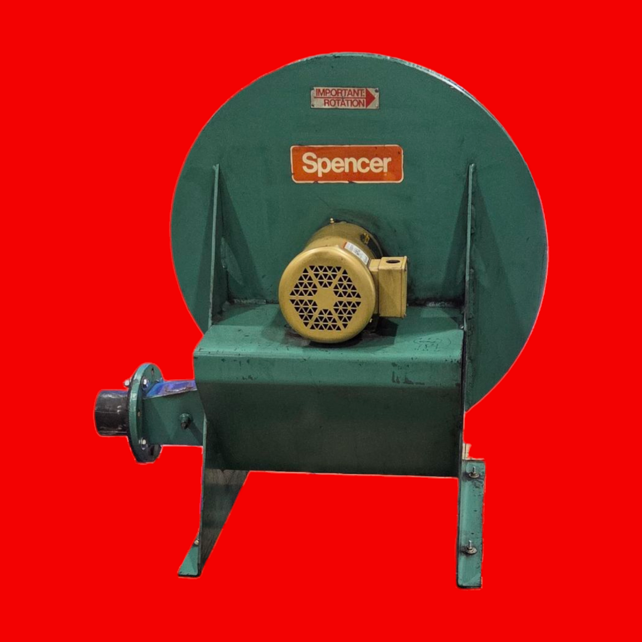 Spencer Single Stage Scroll Blower Model 1002-SS, 2 HP, 3500 RPM, 225 C.F.M.