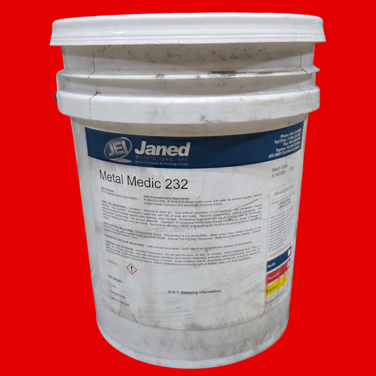 Janed Enterprises Metal Medic 232 Water Soluble Rust Inhibitor, 5 Gal. Bucket