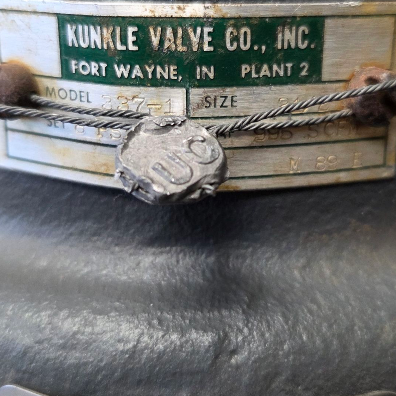 Kunkle Valve Co. 337-1 Safety Valve 2½" x 2½"