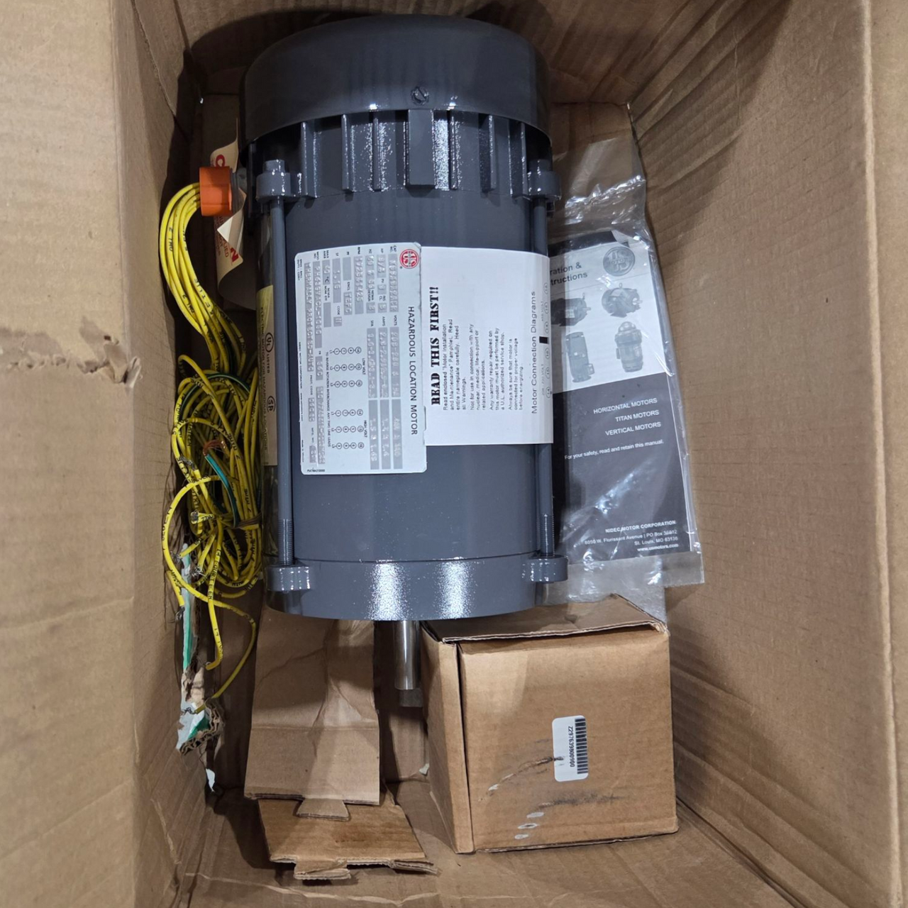 US Motors (Nidec) XS34SA2ACR Explosion Proof / Hazardous Location Motor,  3/4 HP, 1800 RPM , 3 PH, 208-230/460 V, 56C Frame, TEFC