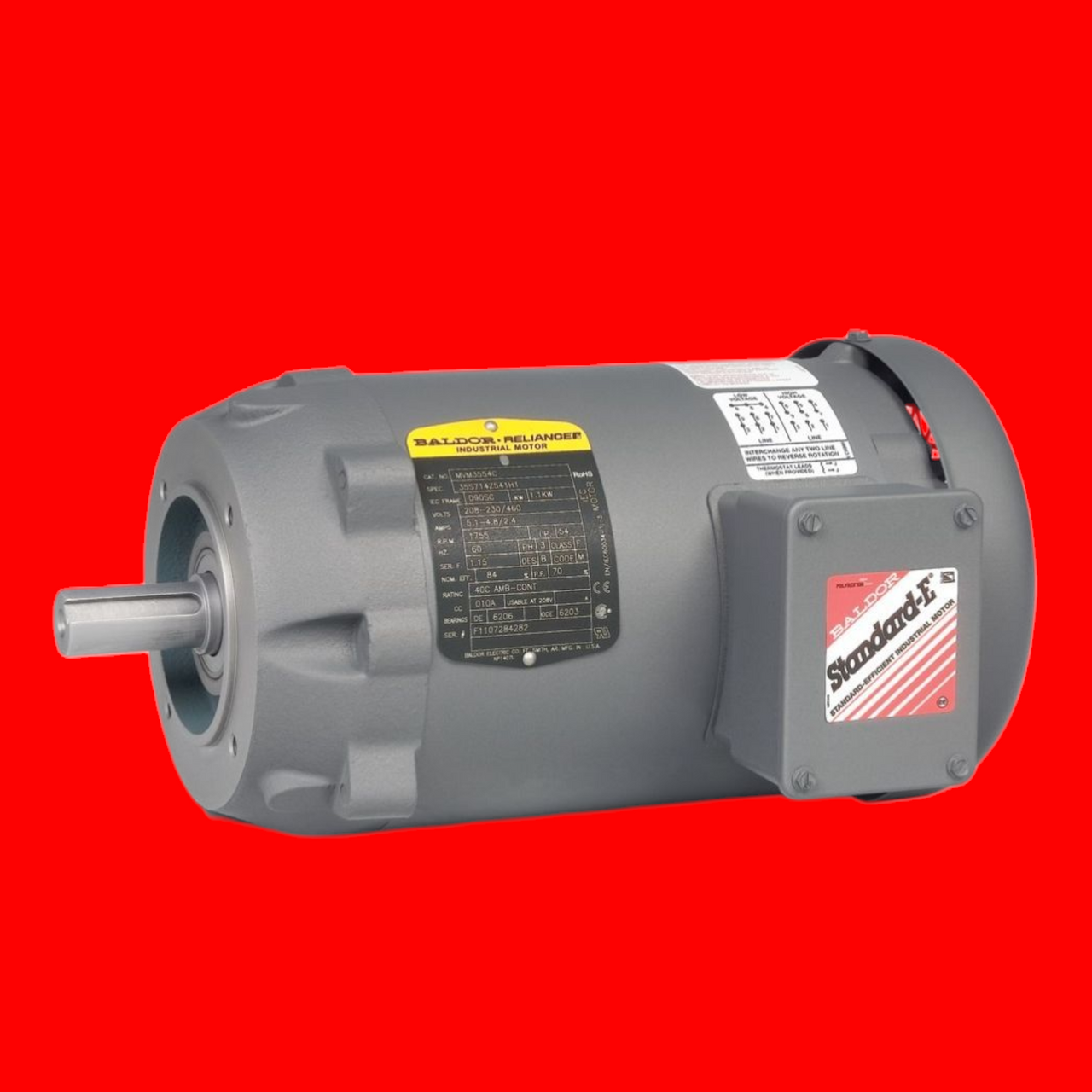 Baldor MVM3458C General Purpose Motor, .25KW, 1725RPM, 3PH, 60HZ, D71C, 3320M, TEFC