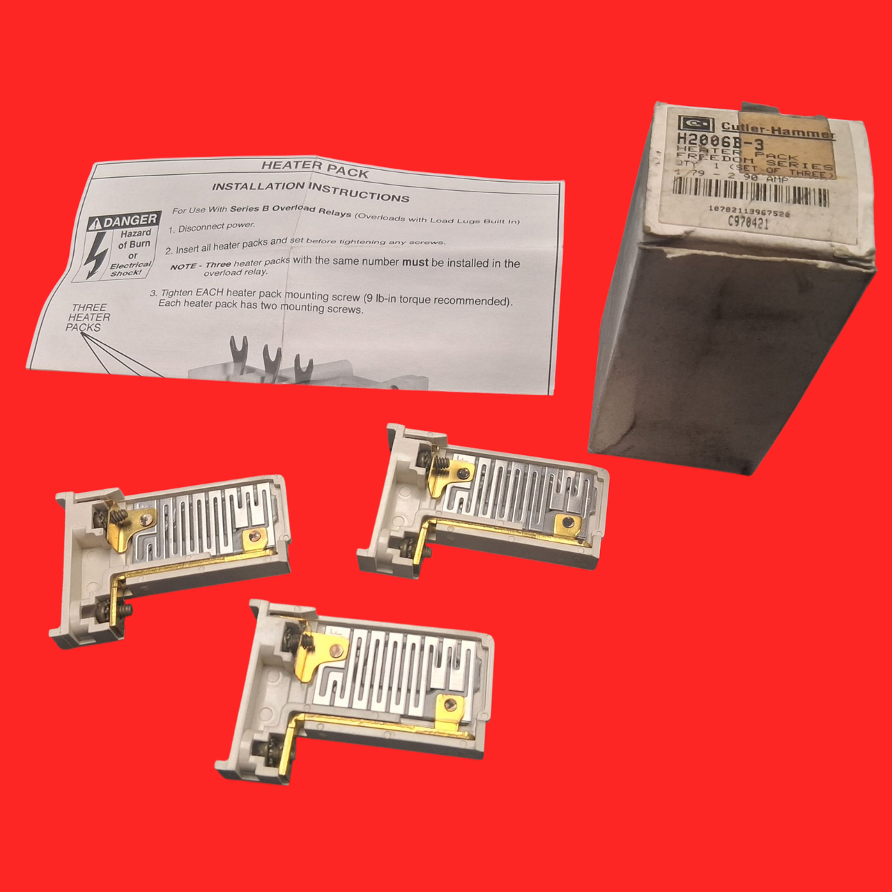 Eaton Cutler-Hammer H2006B-3 Heater Pack (Pack of 3)
