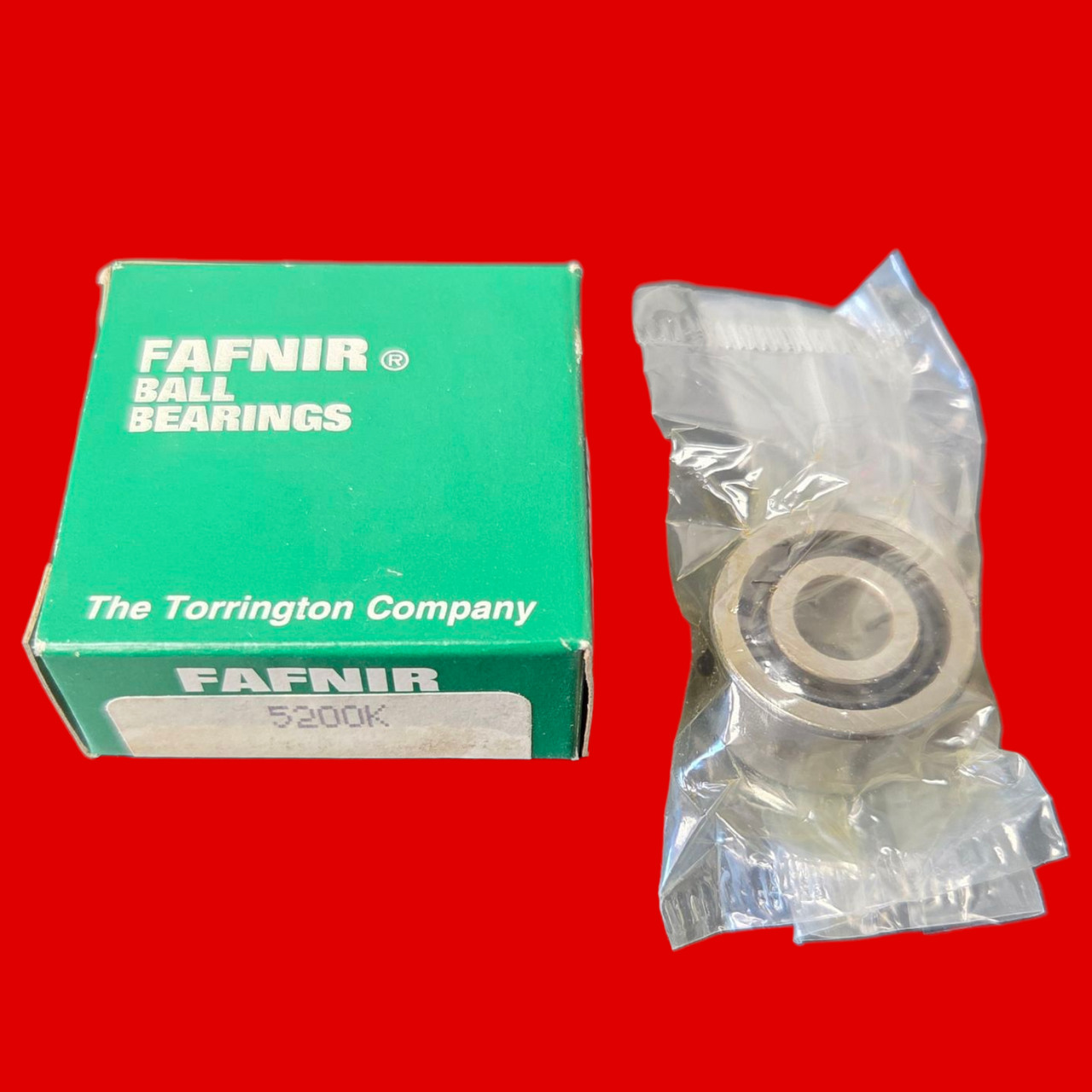 Fafnir 5200K Angular Contact Bearing - 10 mm Bore, 30 mm OD, 0.5625 in Width, Open, Without Snap Ring, 20 ° Contact Angle