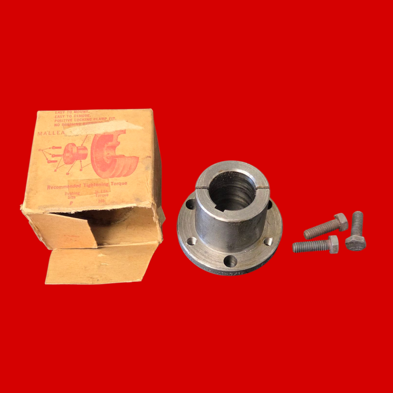 Browning P1 1-3/16 Split Taper Bushing - P1 Bushing, 1-3/16 in Bore, 3.0000 in Flg OD, 1.9375 in LTB, Steel Material